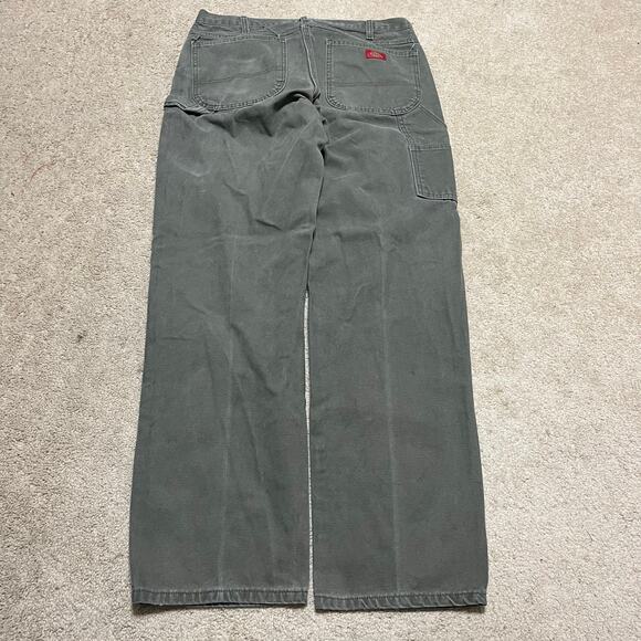 Dickies Carpenter Cargo Green Workwear Pants 33Wx33L - Picture 1 of 6